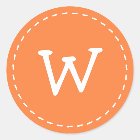 キュイモダンカスタムシンプルステッチモノグラム ラウンドシール (正面)