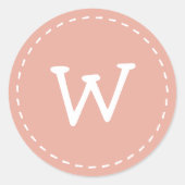 キュイモダンカスタムシンプルステッチモノグラム ラウンドシール (正面)