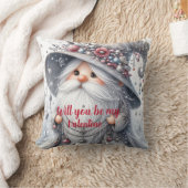 キュイモダンシルバーフローラパール装飾格言 クッション (ブランケット)