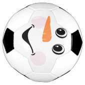キュイモダンーカスタム雪だるま顔冬パーティー サッカーボール (回転)