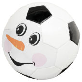 キュイモダンーカスタム雪だるま顔冬パーティー サッカーボール (3/4)