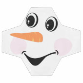 キュイモダンーカスタム雪だるま顔冬パーティー サッカーボール (フラット)