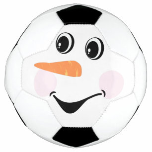 キュイモダンーカスタム雪だるま顔冬パーティー サッカーボール