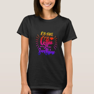 キュイモダンー日差しでコーヒー飲む Tシャツ