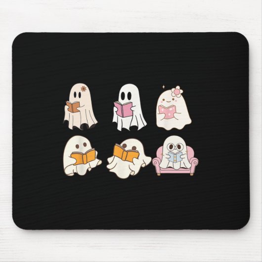 キュイ不気味ズ読ブックハロウィーン秋幽霊アウトゥ マウスパッド (正面)