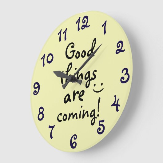 キュイ前向きーインスパイアの引用文プリント ラージ壁時計 (傾斜)