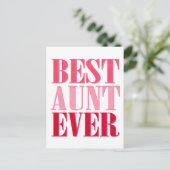 キュイ最高のア叔母エバーピンク文字 ポストカード (スタンド正面)