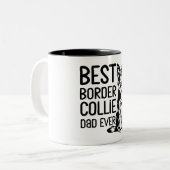 キュイ最高の縁どコリーパパエバ愛犬家 ツートーンマグカップ (正面左)