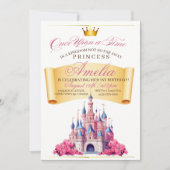 キュイ王室のーキャッスルプリンセス第1誕生日パーティー 招待状 (正面)