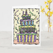 キュイ男女兼用ユニセックスハッピーバースデー子供へ カード (黄色い花)