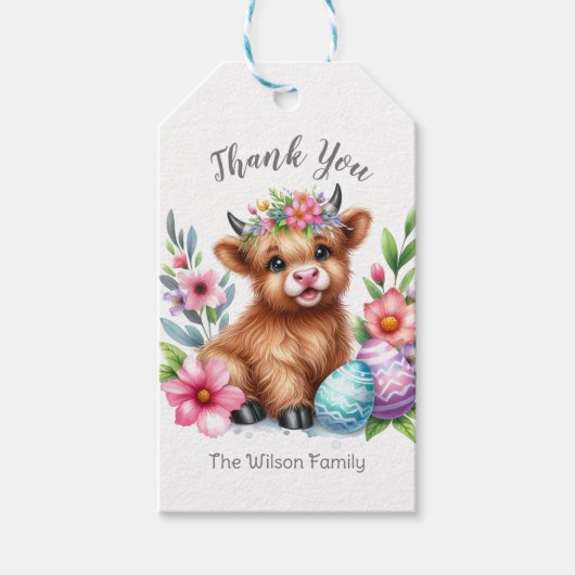 キュイ素朴ベビーハイランドカウズ ギフトタグ (正面)