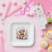 キュイ素朴ベビーハイランドカウズ ペーパープレート (パーティー)