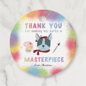 キュイ絵画ズアートパーティードッグ誕生日 フェイバータグ (正面)