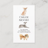 キュイ縁どコリーペットシッタードッグウォーカー 名刺 (裏面)