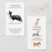 キュイ縁どコリーペットシッタードッグウォーカー 名刺 (正面/裏面)