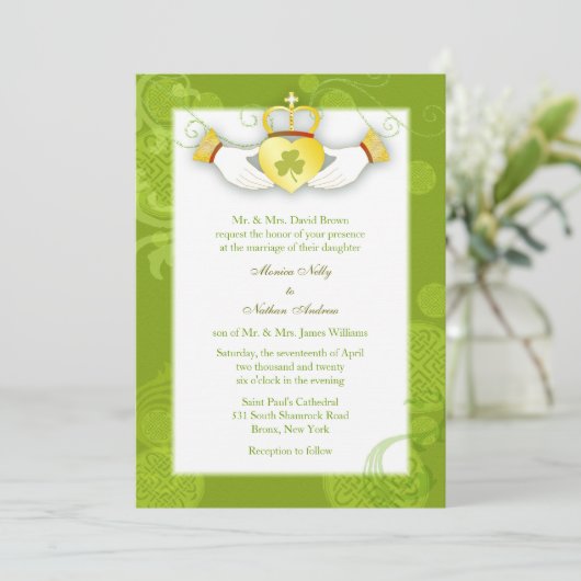 キュイ芸術的クラダグハートアイリッシュ結婚ズ 招待状 (スタンド正面)