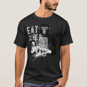 キュイ食べスリープゴリララベルVrゲー子供へム Tシャツ