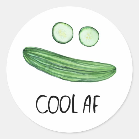 キュウカッコいいリ「カッコいいAF」の水おもしろい色 ラウンドシール (正面)