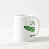 キュウカッコいいリ「BE」の水カッコいい色とおもしろいして コーヒーマグカップ (正面右)