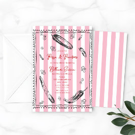 キュウリおしゃれなスケッチ男の子ベイビーシャワー 招待状