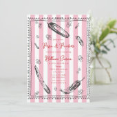 キュウリおしゃれなスケッチ男の子ベイビーシャワー 招待状 (スタンド正面)