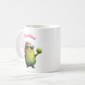 キュウリおもしろいのサングラスとお辞儀が楽しめるキュウリ コーヒーマグカップ (正面左)