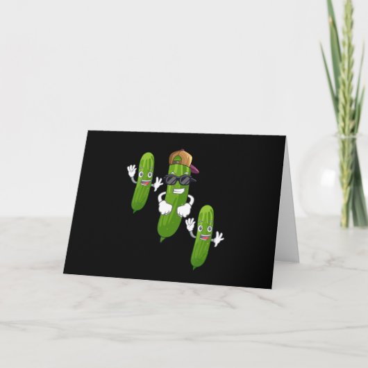 キュウリおもしろいの漬物踊り食品 カード (正面)