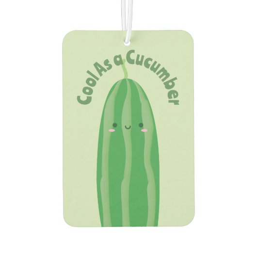 キュウリおもしろいーのかわいいグルメプリンのジョーク カーエアーフレッシュナー (裏面)