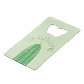 キュウリおもしろいーのかわいいグルメプリンのジョーク クレジットカード栓抜き (裏面アングル)