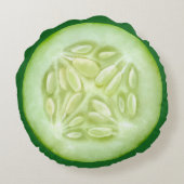 キュウリおもしろいーのスライス ラウンドクッション (裏面)