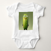 キュウリおもしろいーキャラクター ベビーボディスーツ (正面)