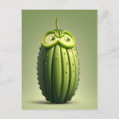 キュウリおもしろいーキャラクター ポストカード (正面)