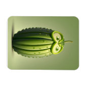 キュウリおもしろいーキャラクター マグネット (横)