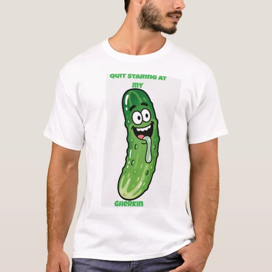 キュウリから視線をそらして Tシャツ (正面)