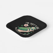 キュウリが大好きな女の子だけ – おもしろいベジタリアン ペーパープレート (傾斜あり)