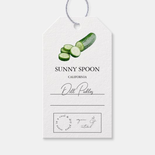 キュウリつるラベル ギフトタグ (正面)