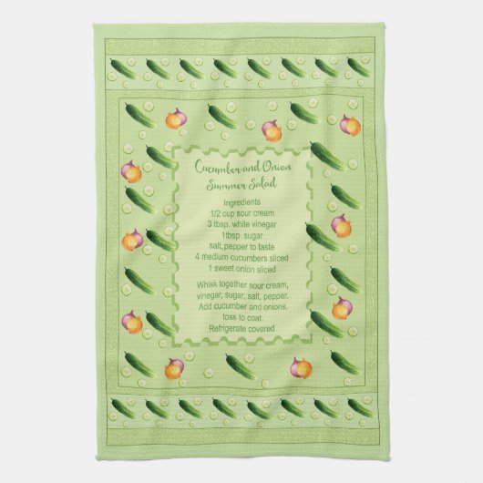 キュウリとオニオンサマーサラダ キッチンタオル (縦)