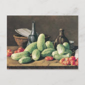 キュウリとトマトの静物 ポストカード (正面)