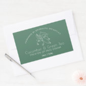 キュウリと緑茶のフェイスクリーム 長方形シール (封筒)