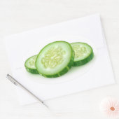 キュウリのかけら 楕円形シール (封筒)