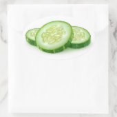 キュウリのかけら 楕円形シール (バッグ)