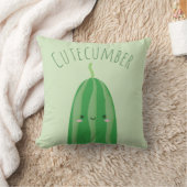 キュウリのかわいいとしておもしろいかわいい クッション (ブランケット)