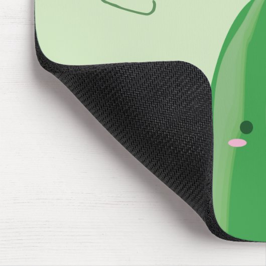 キュウリのかわいいとしておもしろいかわいい マウスパッド (コーナー)