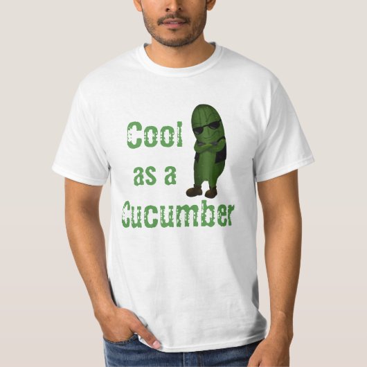 キュウリのように涼しげ Tシャツ (正面)