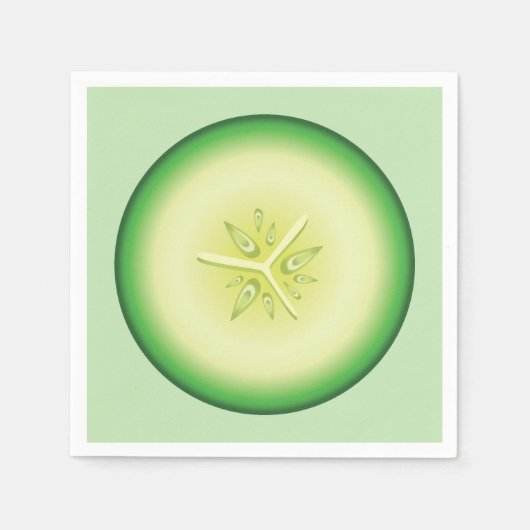 キュウリのスライス スタンダードカクテルナプキン (正面)
