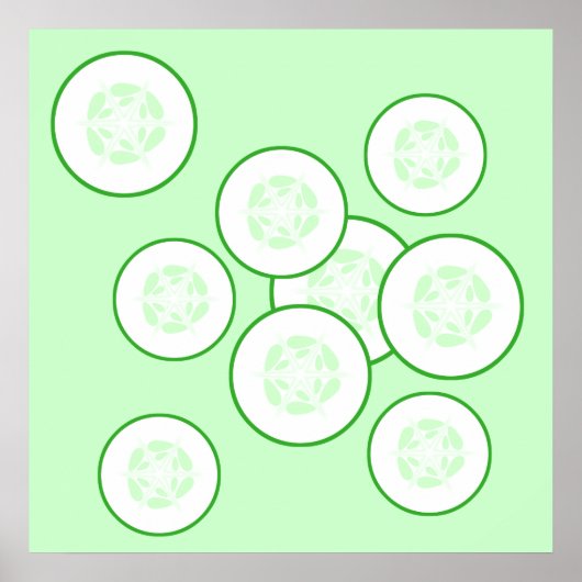 キュウリのスライス。 ポスター (正面)