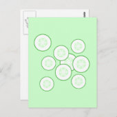 キュウリのスライス。 ポストカード (正面/裏面)