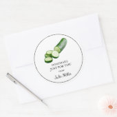 キュウリのラベルのためだけの自家製 ラウンドシール (封筒)