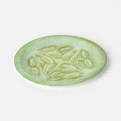 キュウリの一切れ ペーパープレート (アングル)