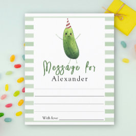 キュウリの大きなディル時間カプセルメッセージ